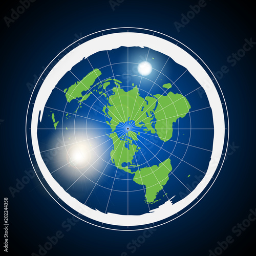 Flat Earth Illustration