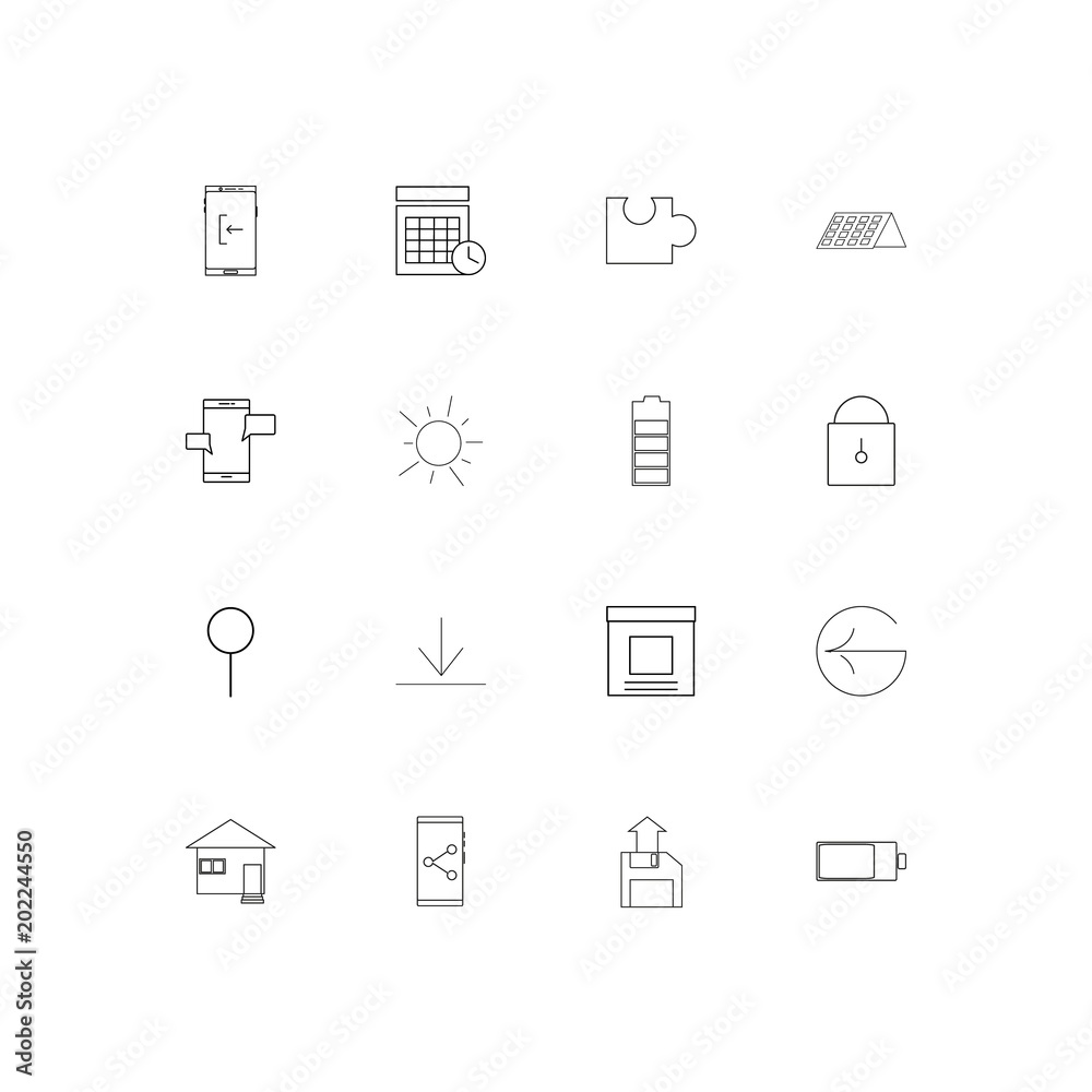 User Interface simple linear icons set. Outlined vector icons User Interface simple linear icons set. Outlined vector icons