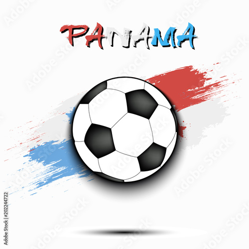 Soccer ball and Panama flag