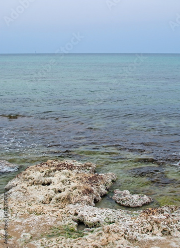 Old stone pier photo