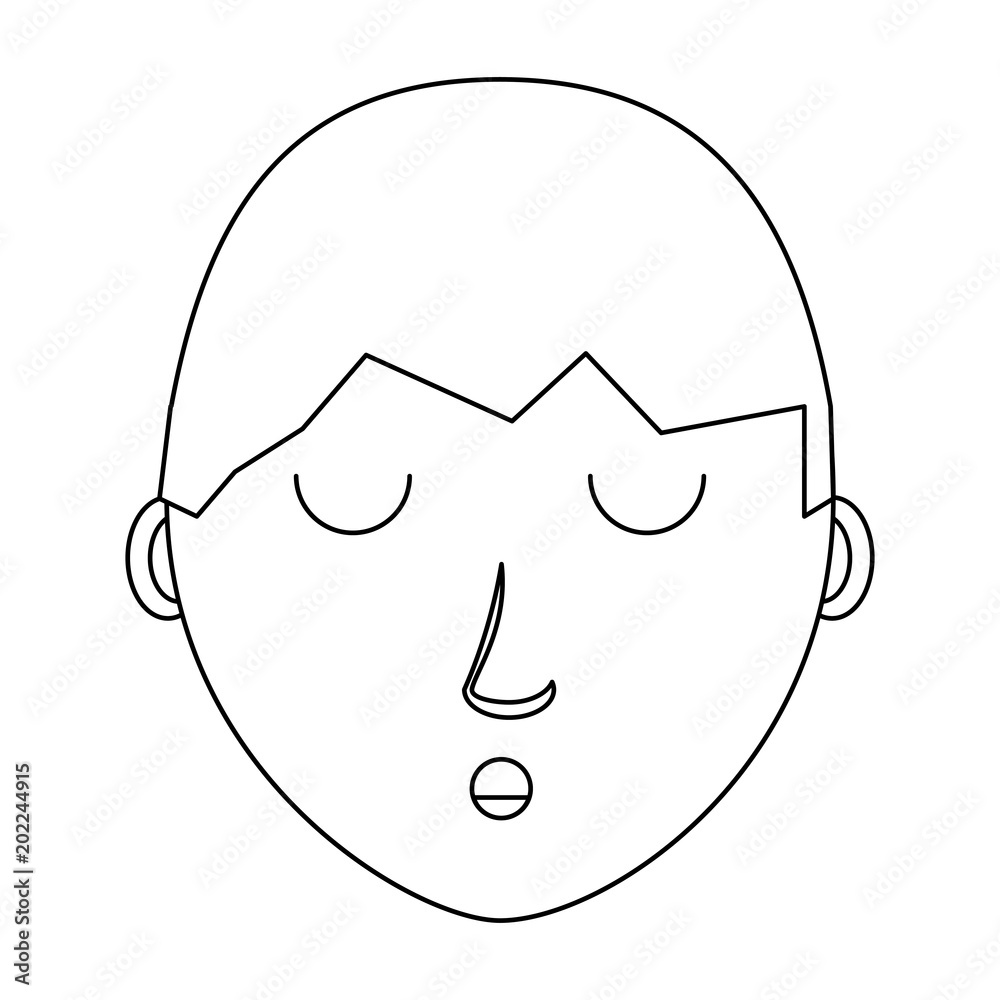 cartoon man face icon over white background, vector illustration cartoon man face icon over white background, vector illustration