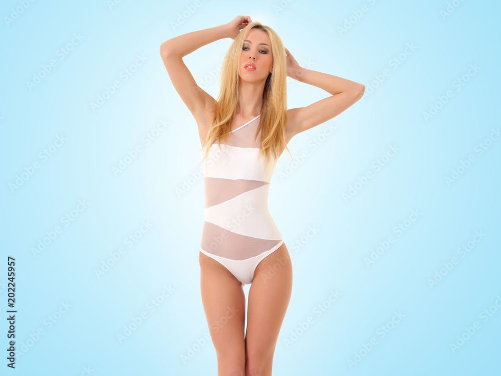 young healthy female body in bikini young healthy female body in bikini