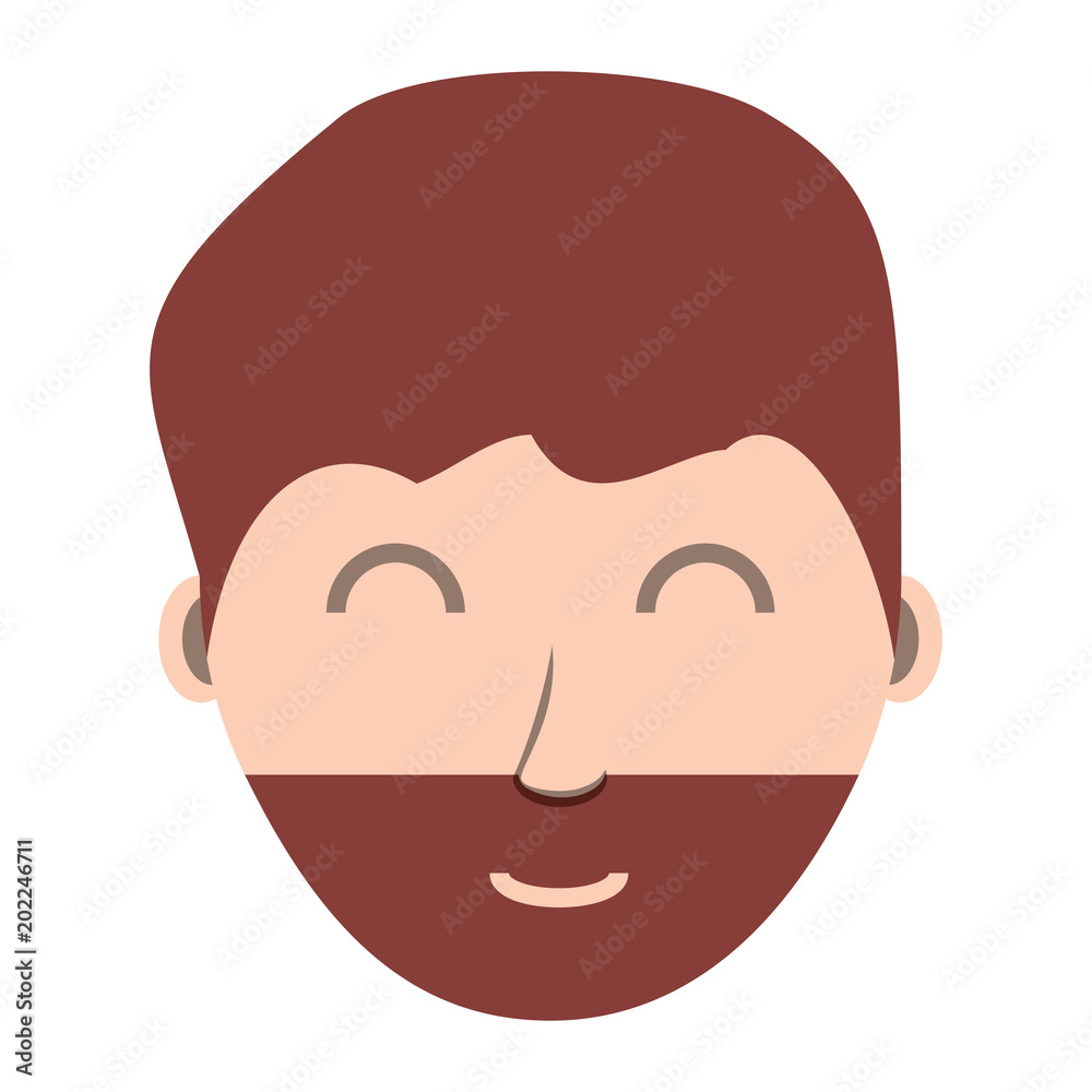 cartoon man with beard over white background, colorful design. vector illustration cartoon man with beard over white background, colorful design. vector illustration