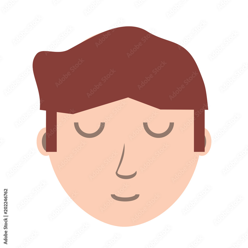 cartoon man face icon over white background, colorful design. vector illustration cartoon man face icon over white background, colorful design. vector illustration