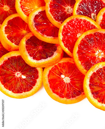 blood orange isolated on white