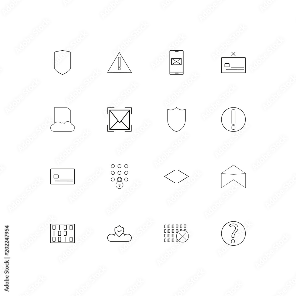 Cyber Security simple linear icons set. Outlined vector icons Cyber Security simple linear icons set. Outlined vector icons
