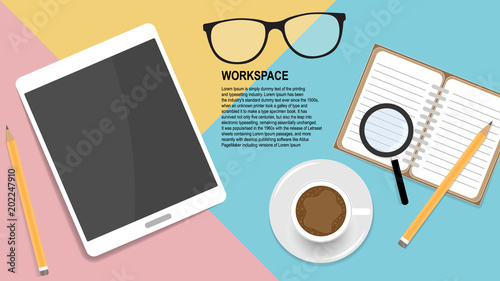 Home workplace concept for webmaster.
