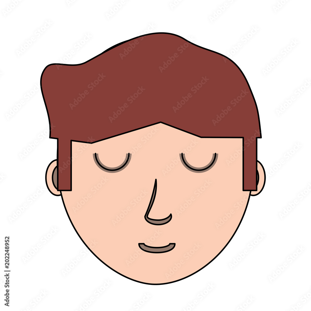 cartoon man face icon over white background, colorful design. vector illustration cartoon man face icon over white background, colorful design. vector illustration