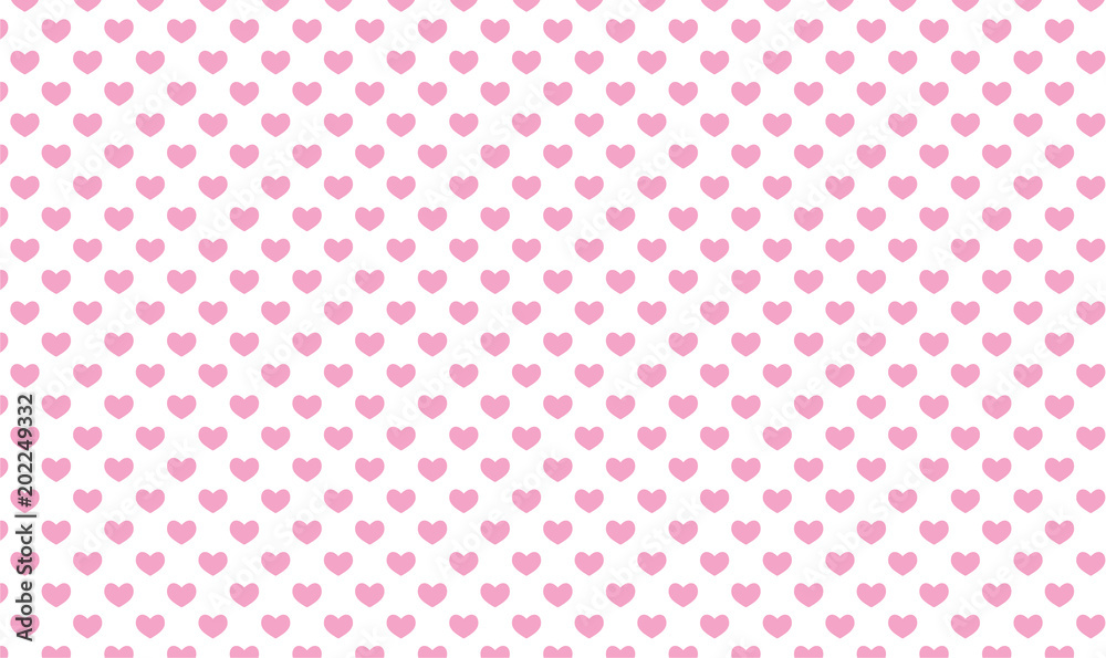 Smooth-shaped pink hearts on white background seamless pattern Smooth-shaped pink hearts on white background seamless pattern