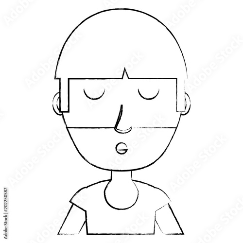 Wallpaper Mural cartoon man icon over white background, vector illustration Torontodigital.ca