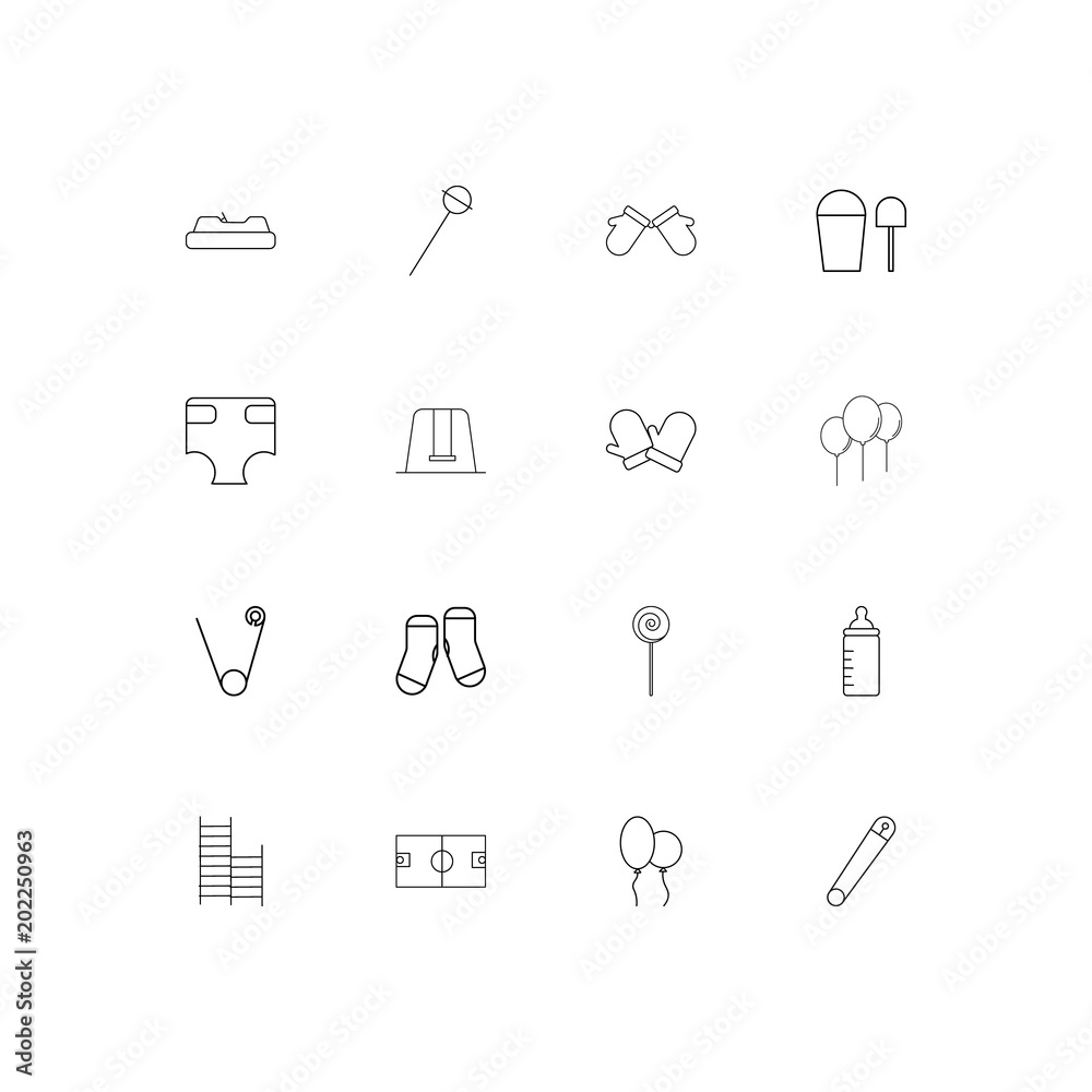 Baby, Kid And Newborn simple linear icons set. Outlined vector icons Baby, Kid And Newborn simple linear icons set. Outlined vector icons