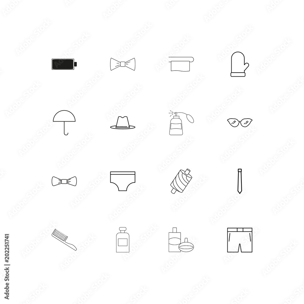 Beauty Dress And Clothes simple linear icons set. Outlined vector icons Beauty Dress And Clothes simple linear icons set. Outlined vector icons
