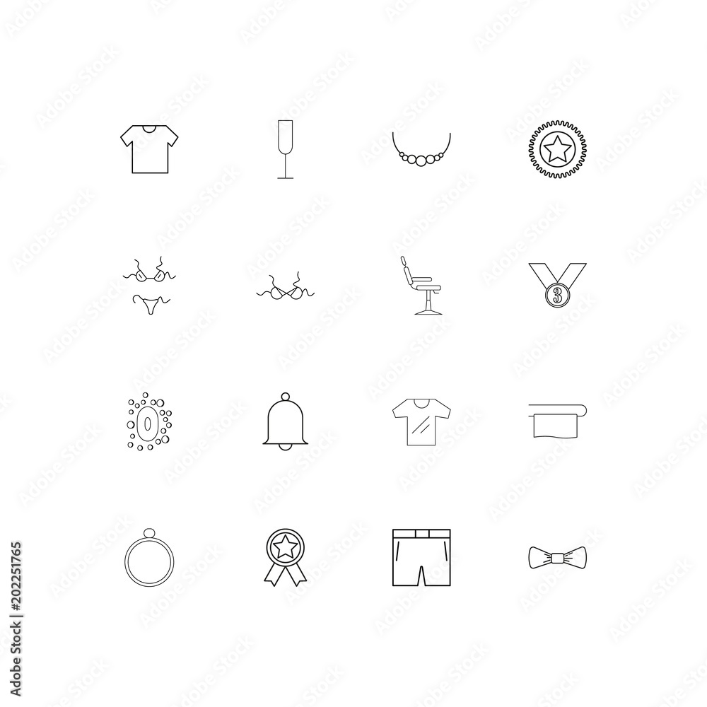 Beauty Dress And Clothes simple linear icons set. Outlined vector icons Beauty Dress And Clothes simple linear icons set. Outlined vector icons