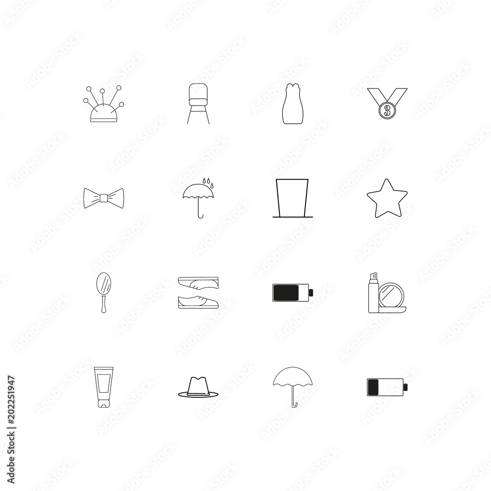 Beauty Dress And Clothes simple linear icons set. Outlined vector icons Beauty Dress And Clothes simple linear icons set. Outlined vector icons