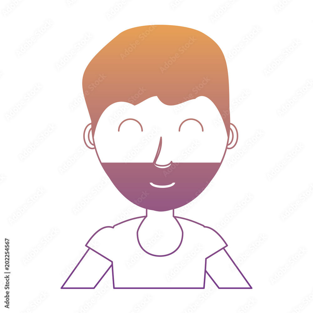 cartoon man with beard over white background, vector illustration cartoon man with beard over white background, vector illustration