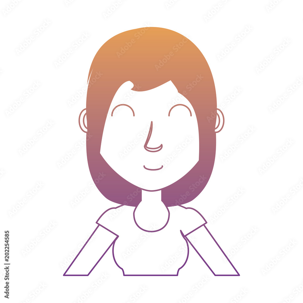 cartoon woman icon over white background, colorful design. vector illustration cartoon woman icon over white background, colorful design. vector illustration
