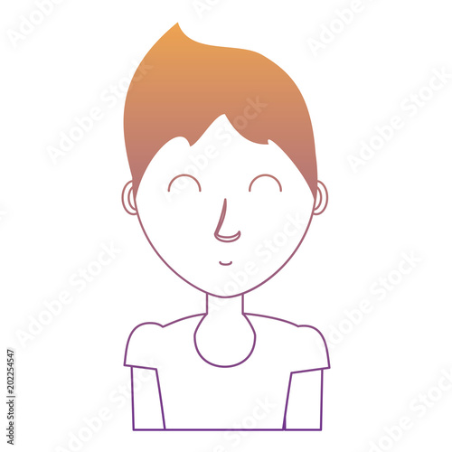 cartoon man icon over white background, colorful design. vector illustration