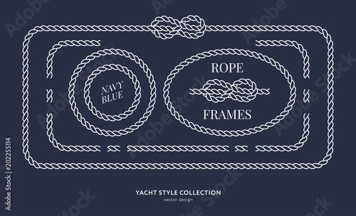 Nautical rope knots and frames