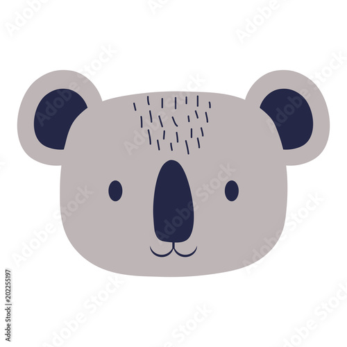 cute koala icon over white background, colorful design. vector illustration © djvstock