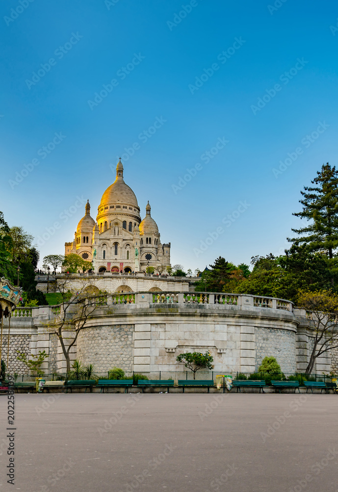 Basilica of the Sacre Coeur in Paris, vertical
