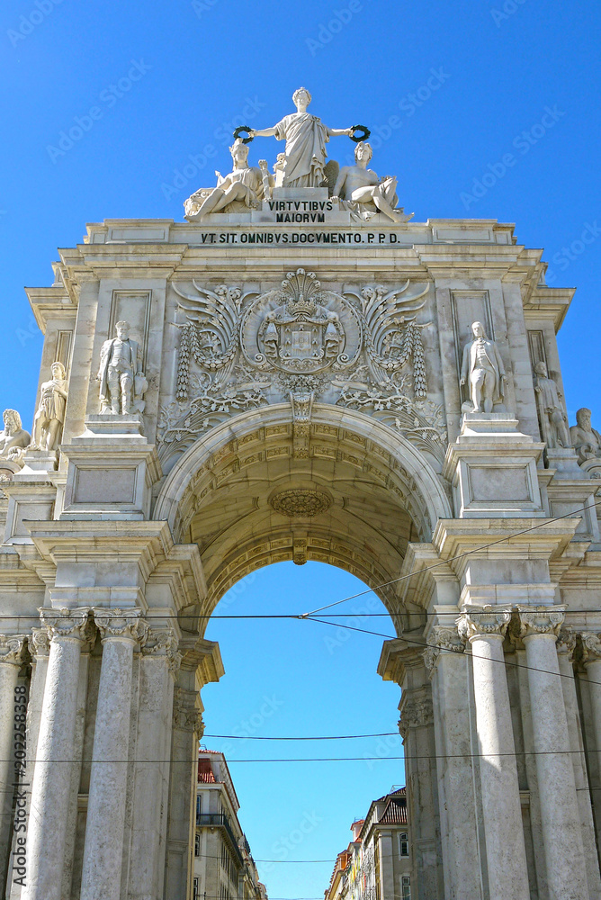 Rua Augusta Arch, Lisbon. PORTUGAL.