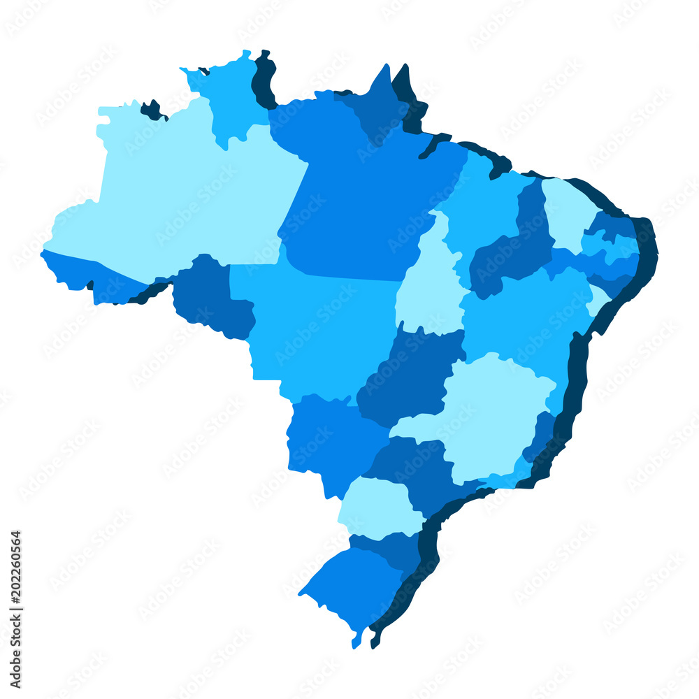 Political map of Brazil