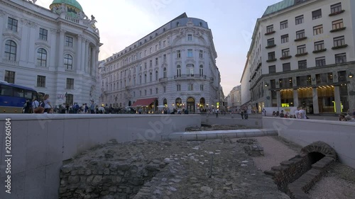 Roman ruins of Vindobona at Michaelerplatz photo