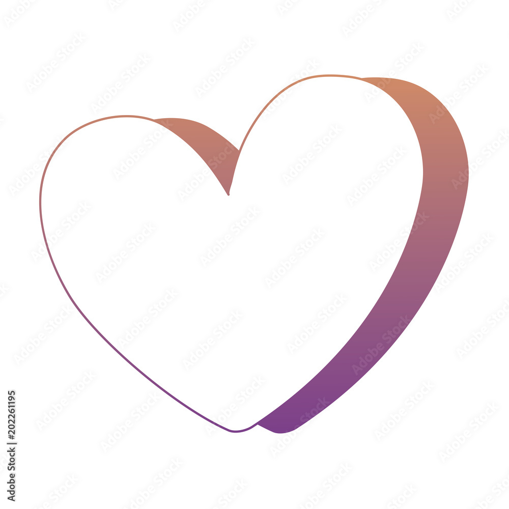 heart icon over white background, colorful design. vector illustratration