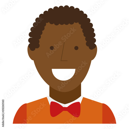 man black smiling isolated icon vector illustration design