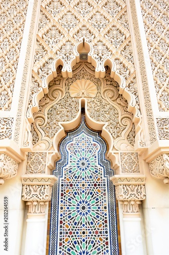Architecture details of mosque Morocco