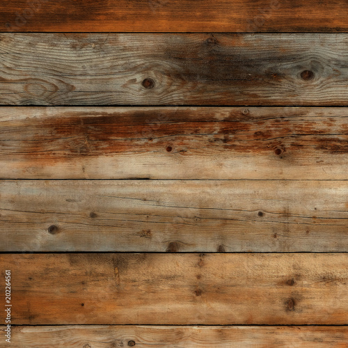 Old barn wall weathered distressed faded pine wood grain wooden plank texture background surface photo square format