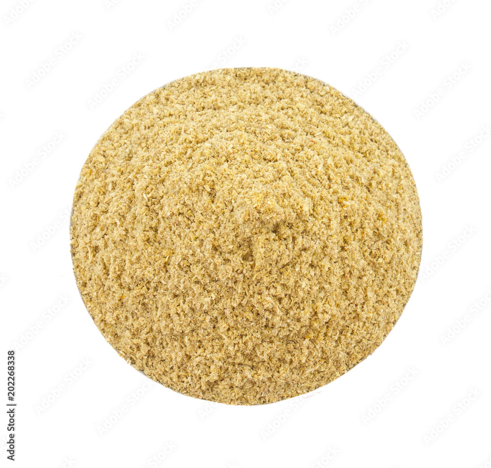 Coriander Powder or Dhaniya Powder isolated on White Background Coriander Powder or Dhaniya Powder isolated on White Background