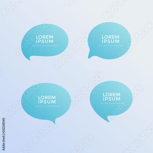 Simple chat icon with beautiful gradient background