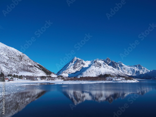 A wonderful landscape of the Lofoten Islands in Norway