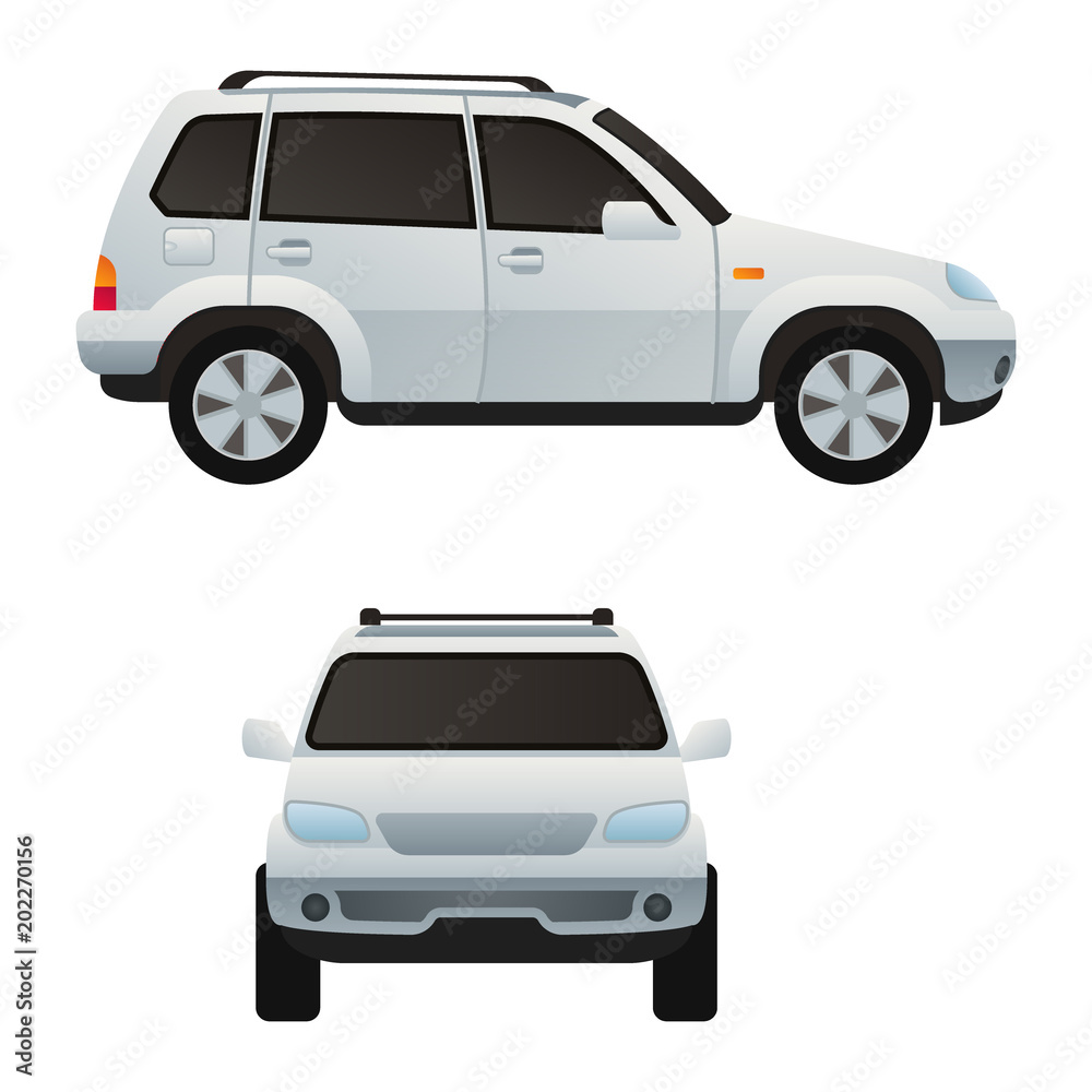 Car auto vehicle transport type design travel race model technology style and generic automobile contemporary kid toy flat vector illustration.