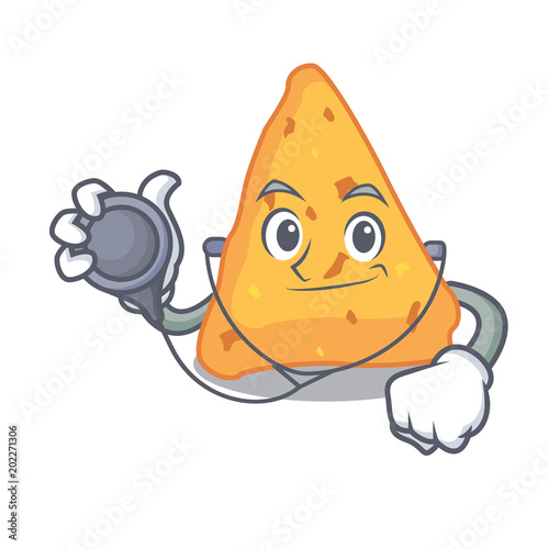 Doctor nachos character cartoon style