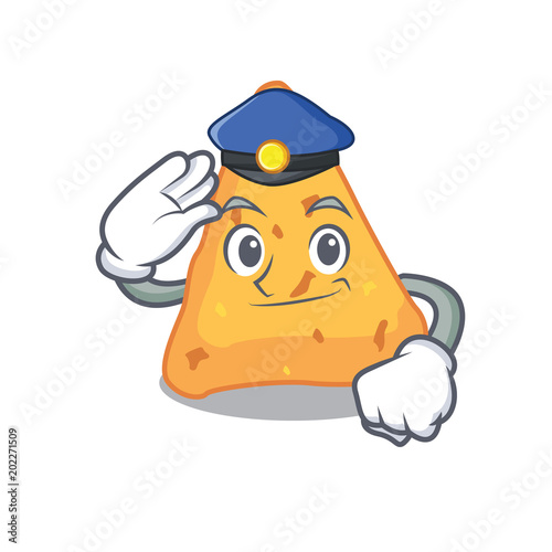 Police nachos character cartoon style