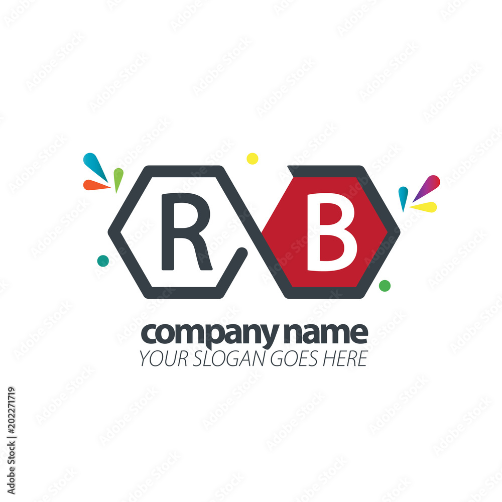 Initial Letter Hexagonal Logo Stock Vector | Adobe Stock