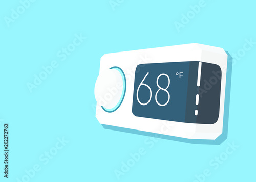 Digital wall thermostat