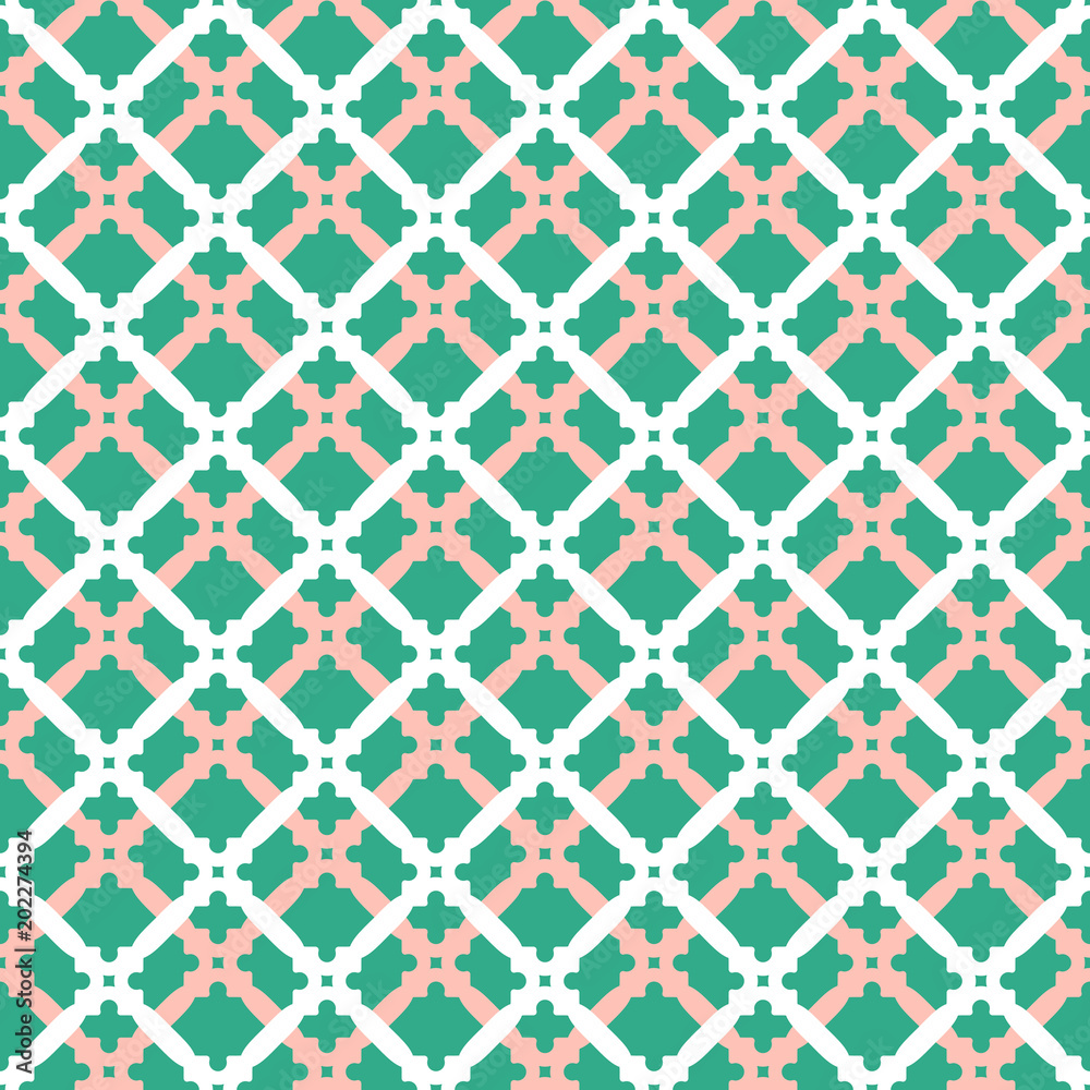 Seamless vector colored ornament in arabian style. Geometric abstract background. Pattern for wallpapers and backgrounds