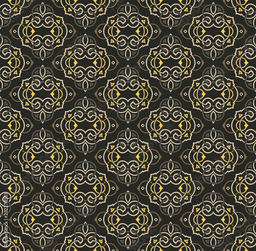 Arabic seamless ornament pattern. Ornamental decorative pattern background
