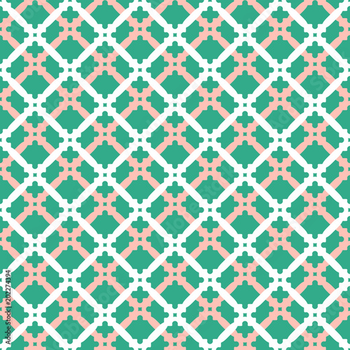 Seamless vector colored ornament in arabian style. Geometric abstract background. Pattern for wallpapers and backgrounds