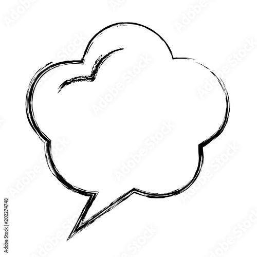 speech bubble with dream shaped icon vector illustration design