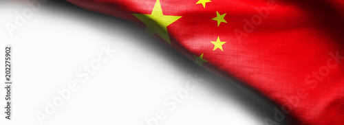 Photography Flag of China on white background
