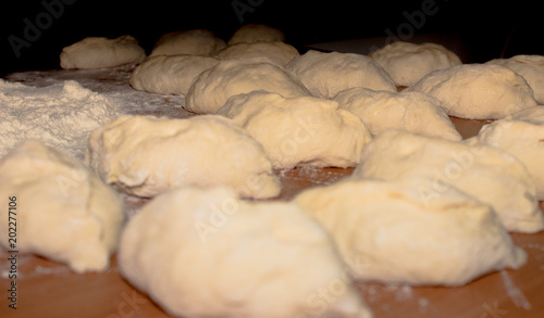 Dough balls made for cooking pastries