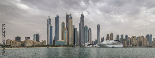 Dubai marina on a stormy day, Dubai, UAE © Michael Evans