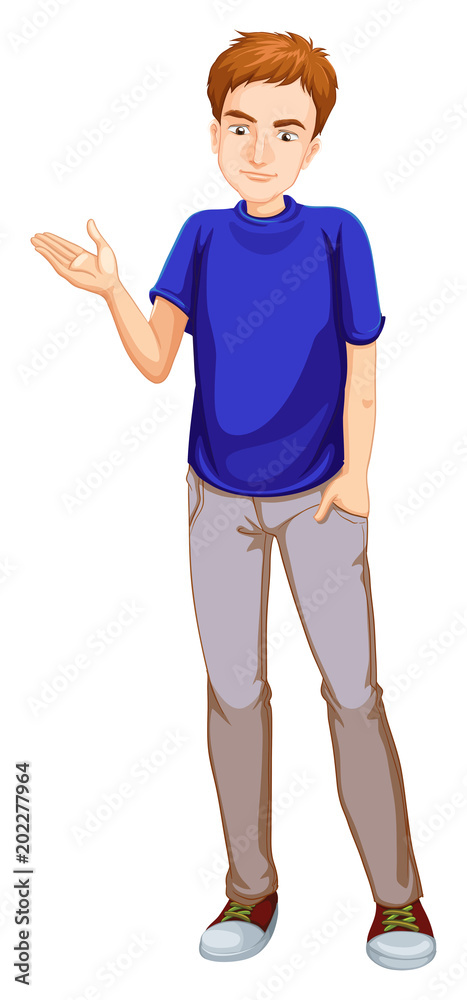 A Young Man on White Background A Young Man on White Background