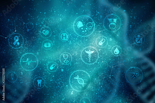 Wallpaper Mural 2D illustration medical structure background Torontodigital.ca