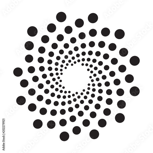 Geometric flower. Floral circle.