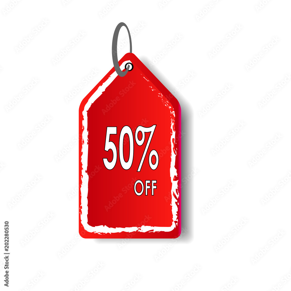 50% Off label price tag discount sale label icon symbol outline